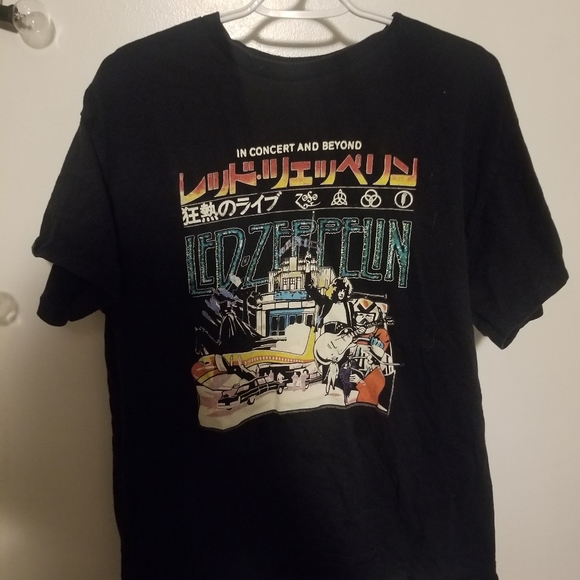 Gildan Shirts Gildan Large Black Led Zeppelin Japan Tour Vintage